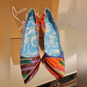 Christian Louboutin Red and Pink Heels Vibrant Design